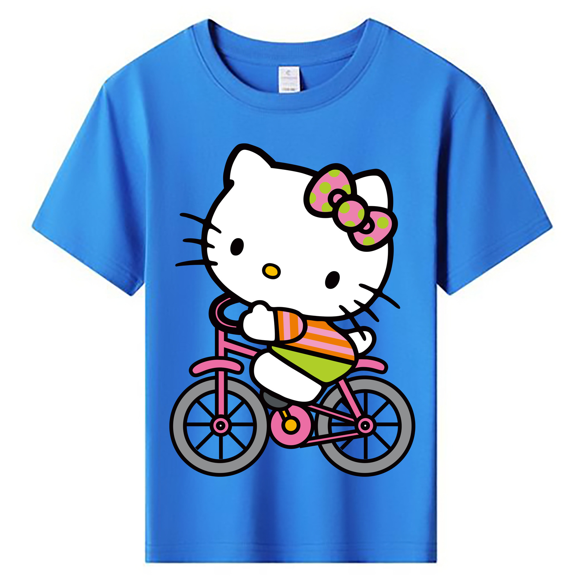 （画像用） Hello Kitty ハローキティ 綿100％キッズTシャツ（フロントプリント）